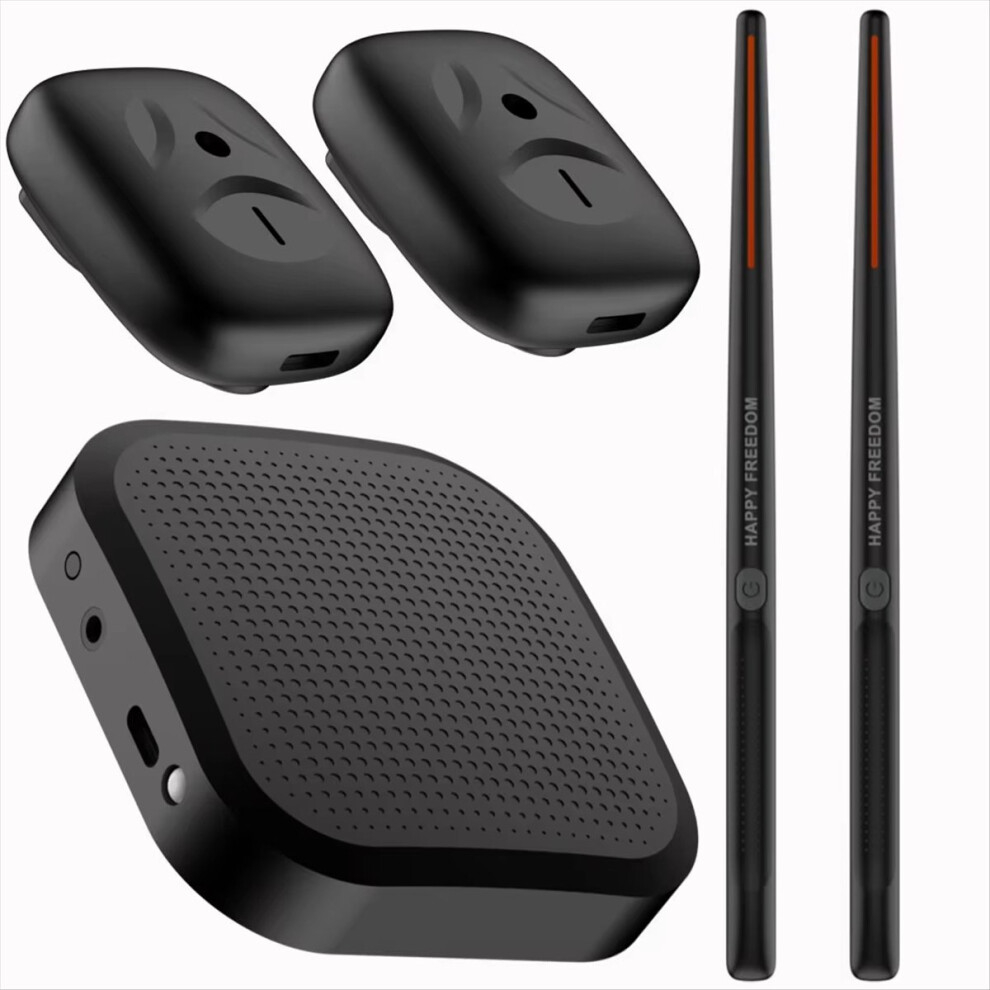 Portable Electronic Air Drum Set - Virtual Drumsticks And Pedals B 4851337014668
