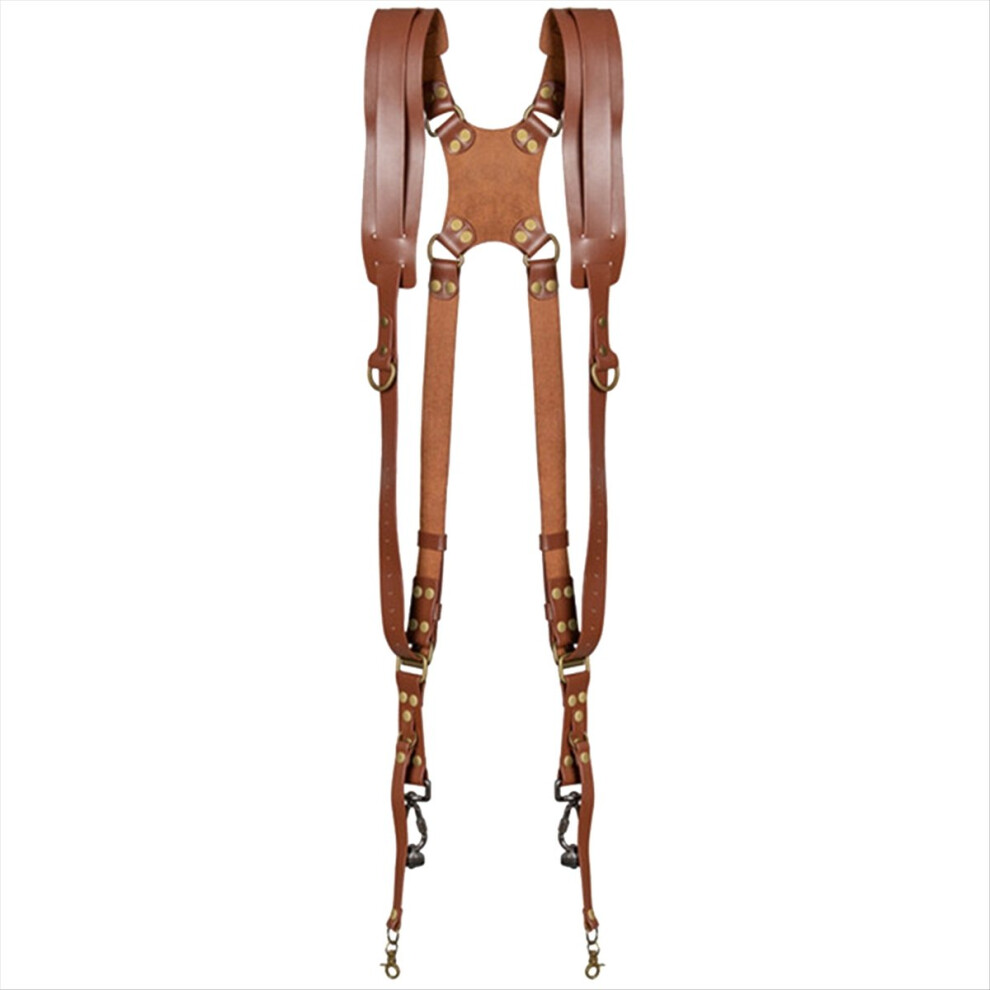 Double Shoulder Camera Strap Adjustable Camera Shoulder Belt Brown 4851337013876