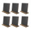 Pacote com 6 placas rústicas de quadro negro com suporte de madeira de 6 x 5 polegadas 1