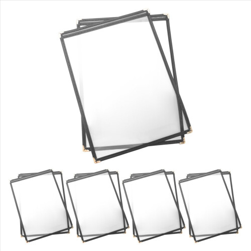 Pacote com 10 capas de cardápio - página única, 2 visualizações, serve em papel de 8,5 x 11 polegadas 1