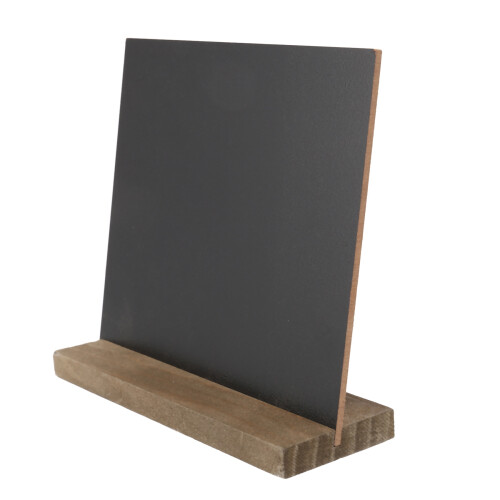 Pacote com 6 placas rústicas de quadro negro com suporte de madeira de 6 x 5 polegadas 2