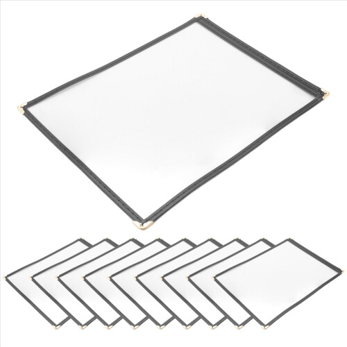 Pacote com 10 capas de cardápio - página única, 2 visualizações, serve em papel de 8,5 x 11 polegadas 2