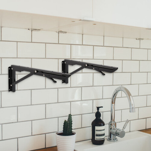 2Pcs 12Inch Folding Shelve Heavy Duty Metal Shelving Support Bracket 1