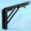 2Pcs 12Inch Folding Shelve Heavy Duty Metal Shelving Support Bracket 6