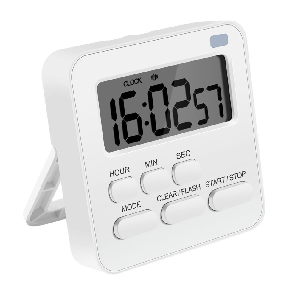Kitchen Timer,Egg Timer With Clock,Digital Timer With Lcd Loud Alarm 4851337027682