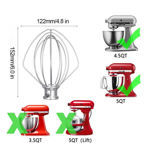 Für Kitchen Aide Zubehör 4,5–5 Qt Standmixer mit kippbarem Kopf 2