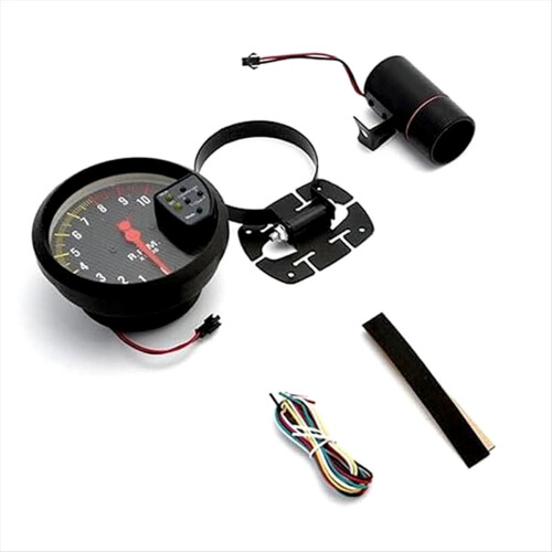 Στροφόμετρο αυτοκινήτου RPM 11000K 7 χρωμάτων 12V τροποποιημένο μαύρο 2