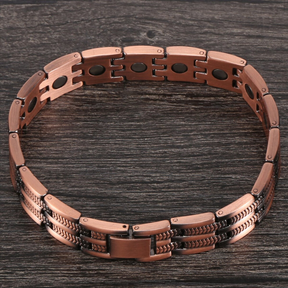 Mens Elegant Pure Copper Magnetic Therapy Link Bracelet Pain Relief 4851337029310