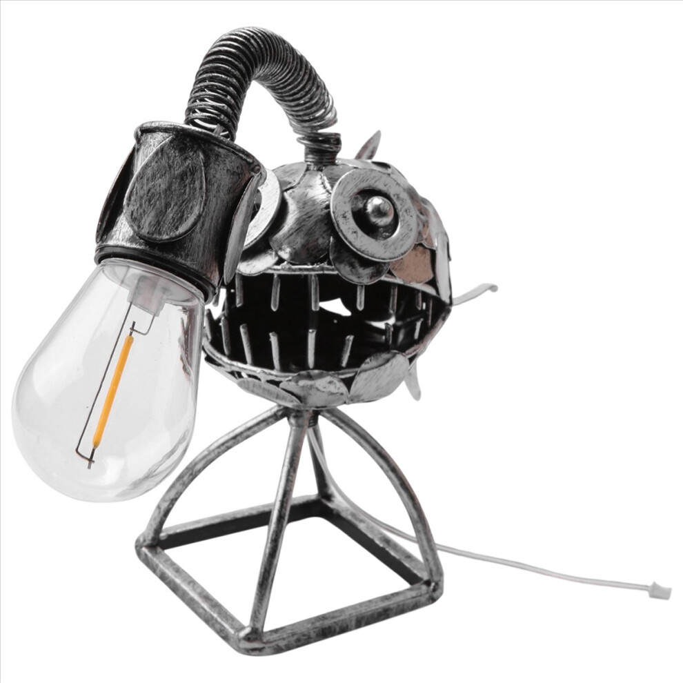 Angler Fish Lamp Usb Rechargeable Desktop Metal Handmade Small Light 4851337028252