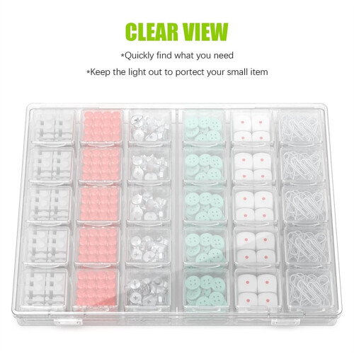 30 Compartment Stackable Storage Boxes with Lids, Mini Containers 1