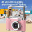 4K CCD 8X Digital Zoom Camera 180 Flip Screen Selfile Camera Pink 3