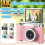 4K CCD 8X Digital Zoom Camera 180 Flip Screen Selfile Camera Pink 2