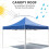 2X2M Four-Corner Tent Cloth Foldable Rainproof Replacement Blue 6