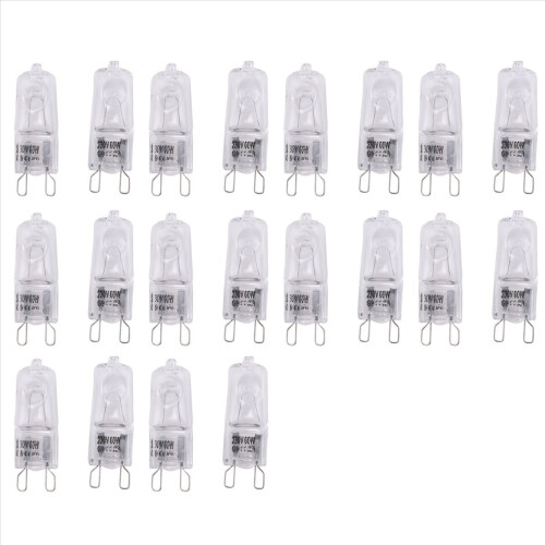 20Pcs G9 Light Bulbs,60W Clear Lamps Dimmable,2800K