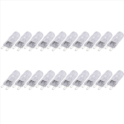 20Pcs G9 Light Bulbs,60W Clear Lamps Dimmable,2800K 2