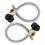 Σωλήνας προπανίου RV 15 ιντσών με μανόμετρο για δεξαμενές 5-40 λίβρες, 2 τεμάχια 1