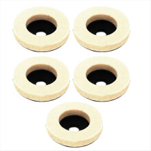 5Pcs High-Gloss Wool Polishing Wheel Disc Arbor, for Angle Grinder