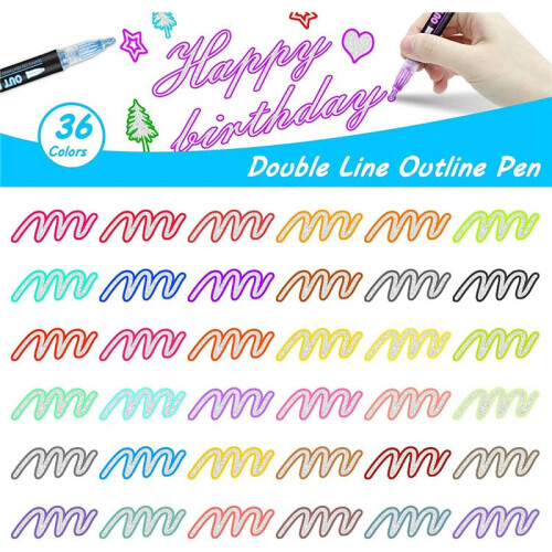 Σετ μαρκαδόρων Super Squiggles Shimmer Outline 36 χρωμάτων 1