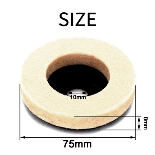 5Pcs High-Gloss Wool Polishing Wheel Disc Arbor, for Angle Grinder 1