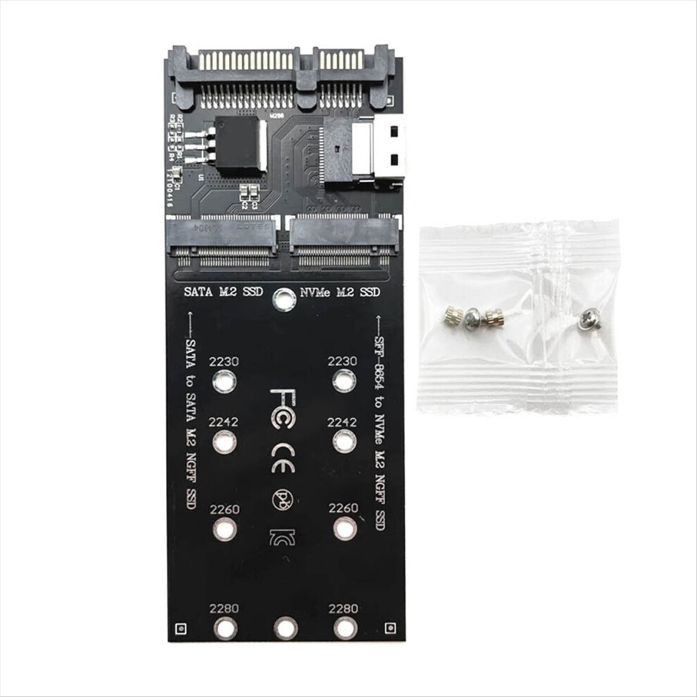M.2 Ngff Ssd To + M2 Nvme Ssd To Sff-8654 Converter 4851337033256