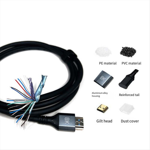 8K -Compatible 2.1 Cable High Speed for Video Cable PC Laptop 1