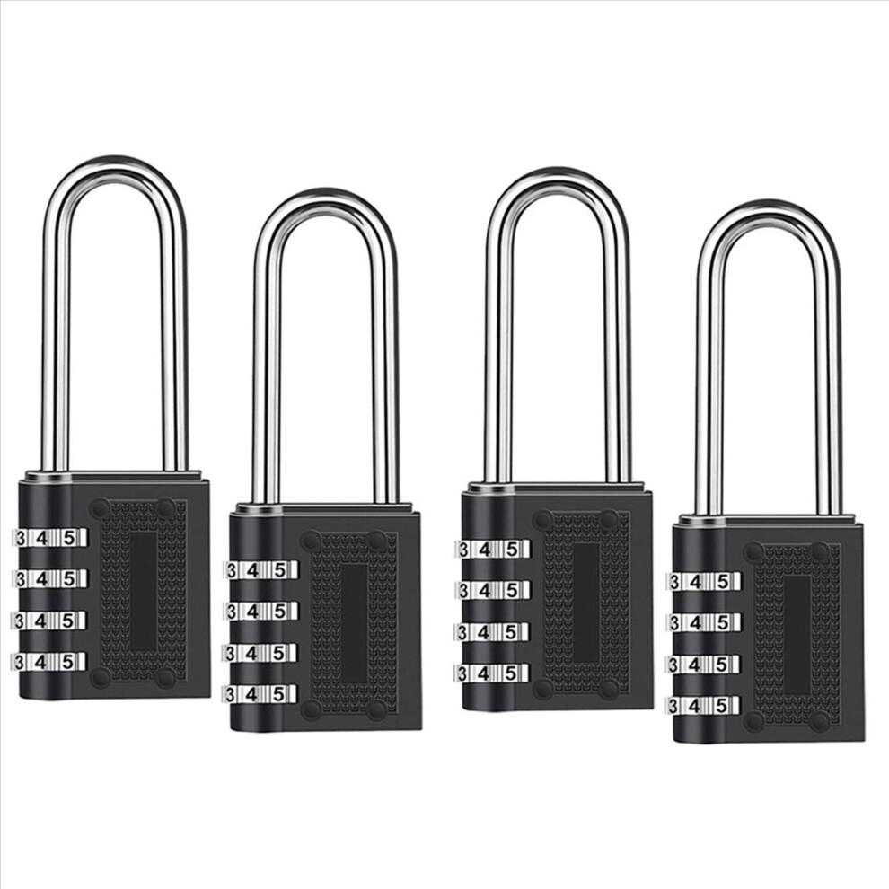 2 Pack Padlock Shackle Lock 6.5Cm 4 Digit Resettable Combination Lock 4851337034987