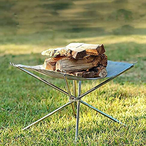 Portable Outdoor Fire Pit for Camping, Campfire With Carrying Bag 2
