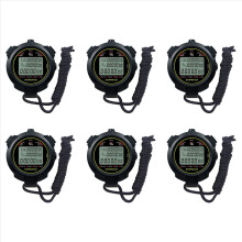 Digitale sportstopwatch, 10 ronden/gesplitst geheugen stopwatch aftellen