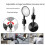 Motorcycle Handlebar Side Mirror Adjustable Round Mirror Universal 6