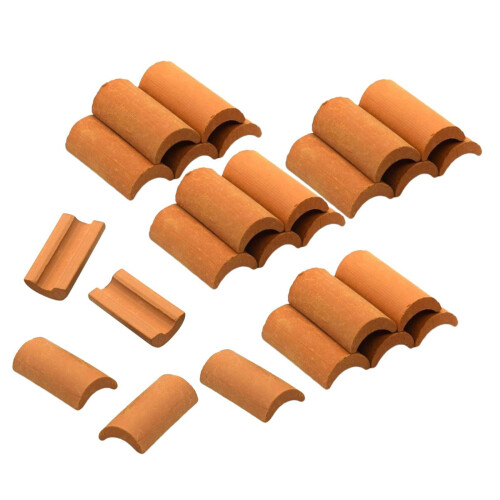25 Stück Mini rote Dachziegel Modellbausatz DIY Märchengarten, B 1