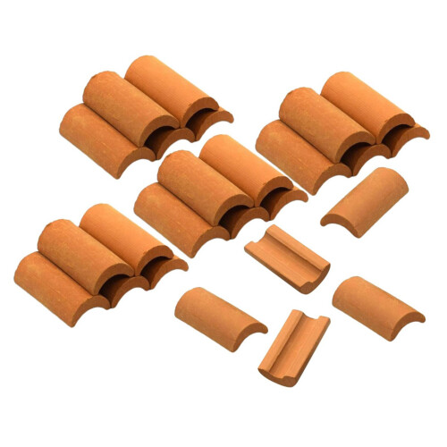 25 Stück Mini rote Dachziegel Modellbausatz DIY Märchengarten, B 2