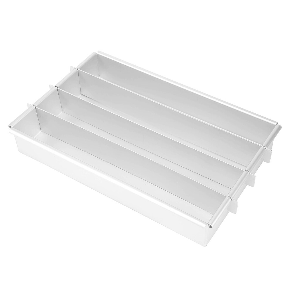 Battenberg Cake Pan, Commercial Weight Anodised Aluminium, A Silver 4851114130079