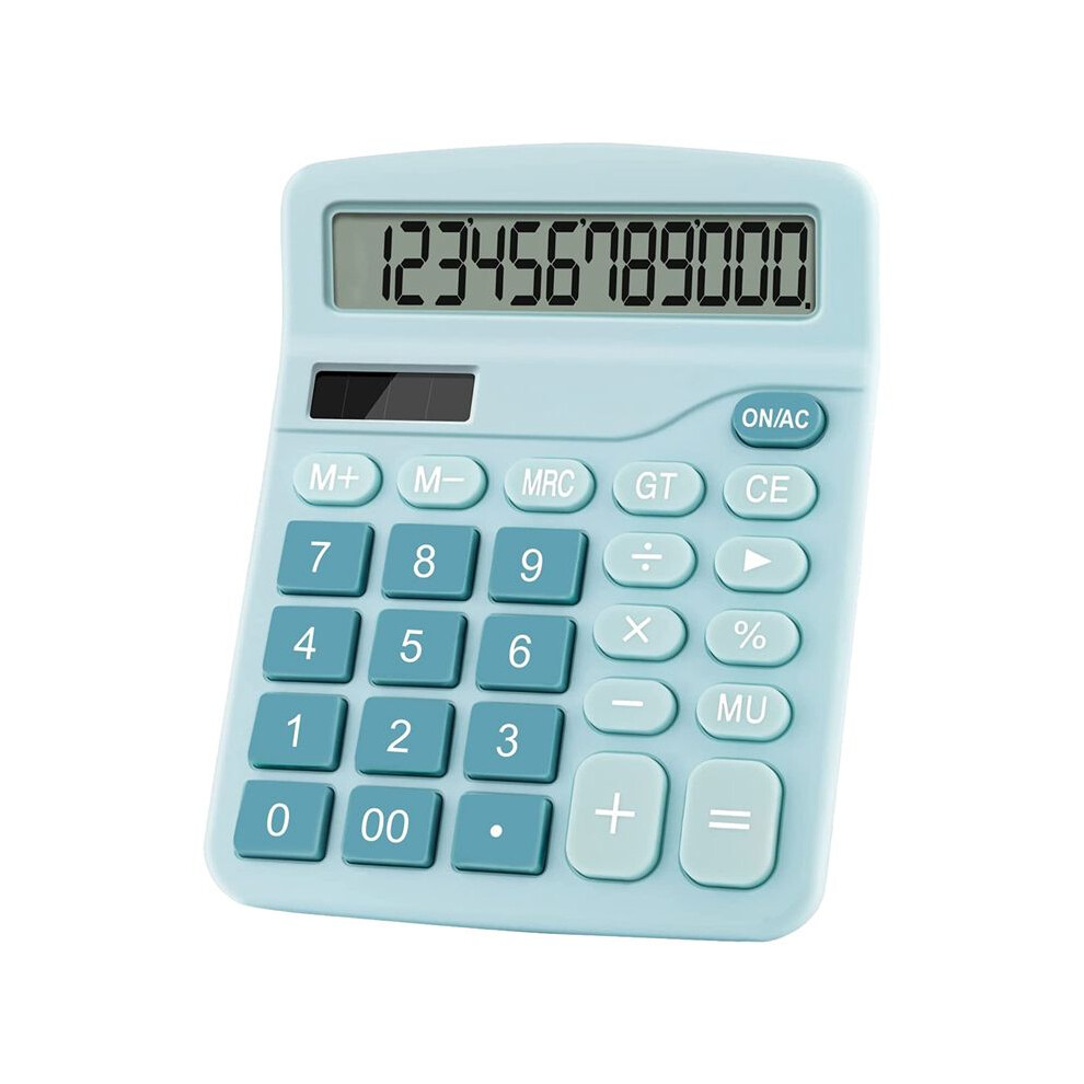 12 Digits Electronic Calculator Solar Calculator- Blue 4851114129424