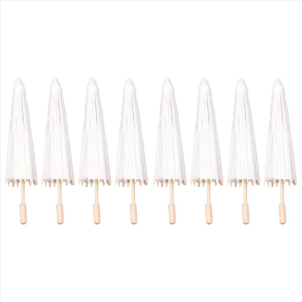 8Pcs Paper Parasol Wedding Umbrella Party Favor 40Cm Bamboo Umbrellas 4851114127567