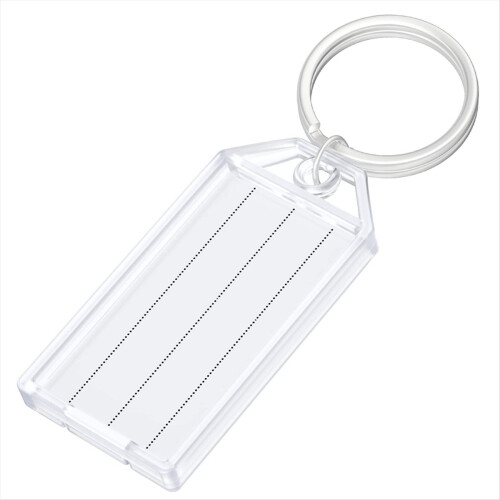 Key Tags 2 Inch Plastic Key Chain Tags with Ruled Blank 1
