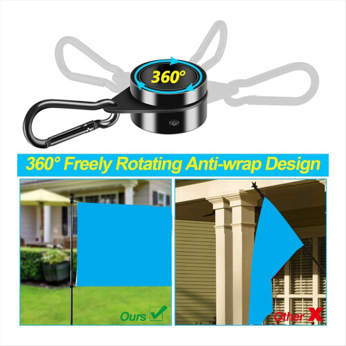 Flag Pole set for House Porch, 5 FT Thickened Wall Mount Flagpole 2