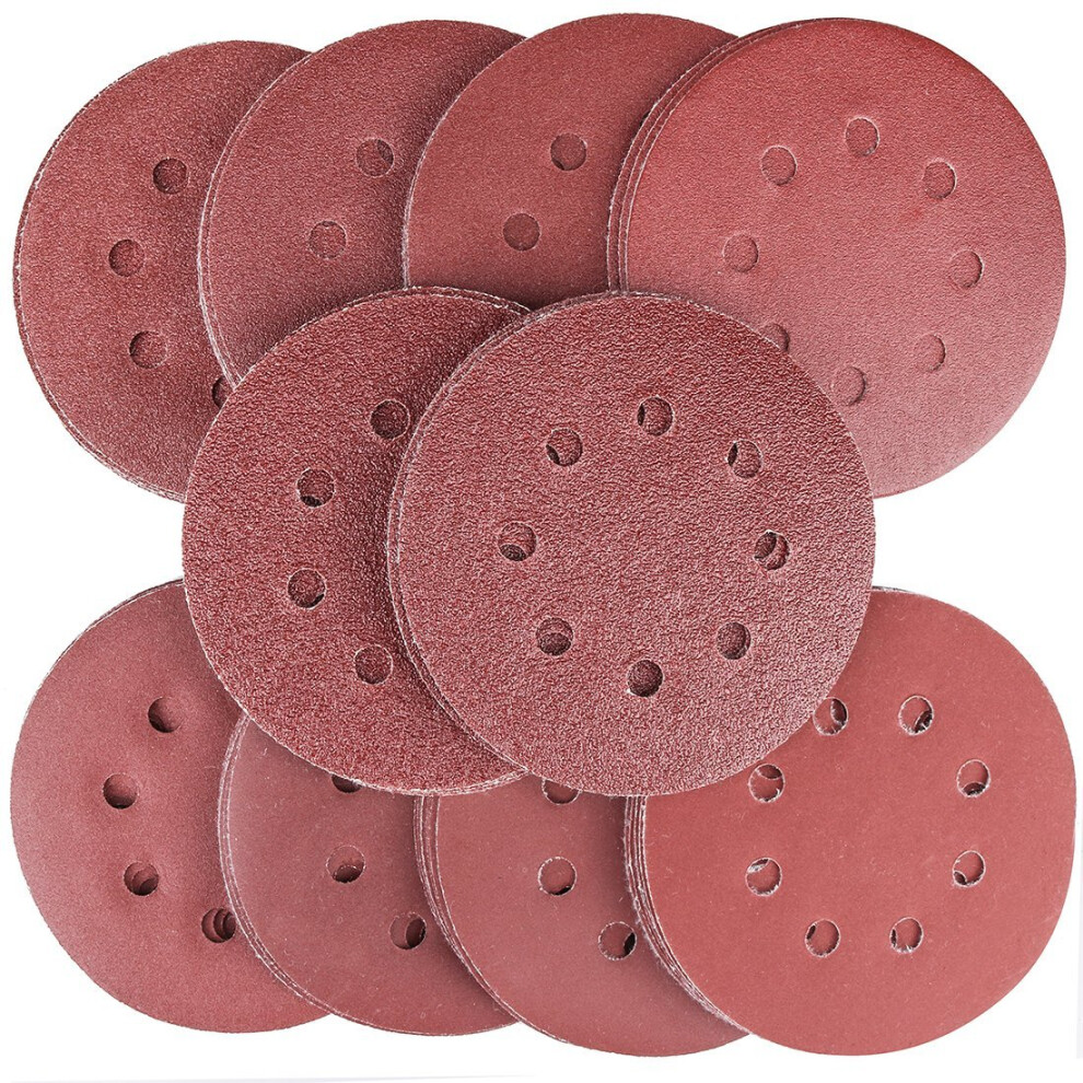80Pcs Sanding Discs Pads,8-Holes Sandpaper For Random Orbital Sander 4851114132431