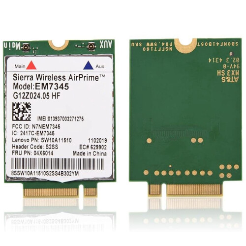 Κάρτα δικτύου, μονάδα κάρτας WWAN EM7345 4G LTE για X250 X1C 1