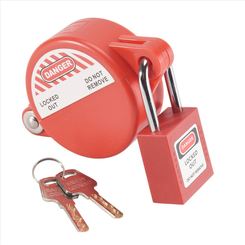 Outdoor Faucet Lock With Padlock - For 1 To 2-1/2In Dia Valve Handles 4851114134671