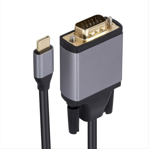 TYPE C til VGA-kabel USB 3.1 til VGA-adapter 10 Gbps HD-skjermkabel 2