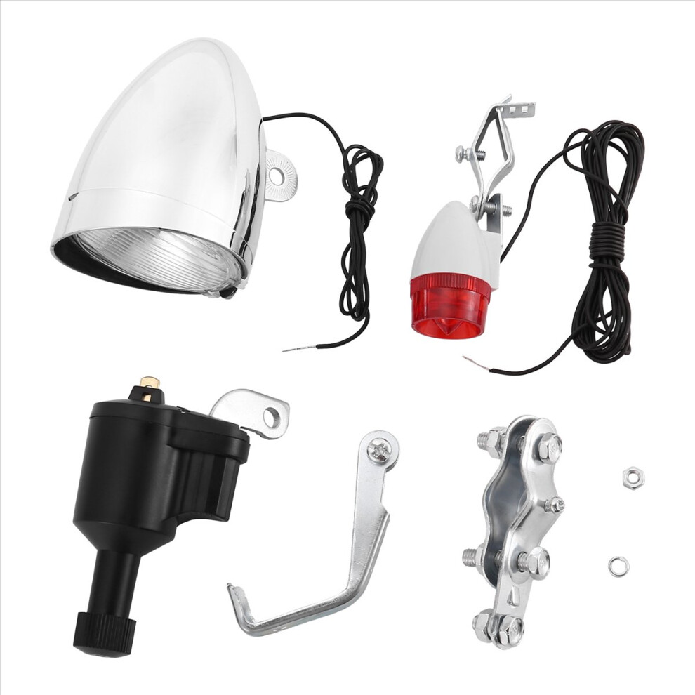 Bike Motorized Bike Friction Dynamo Generator Head Tail Light 4851114135906