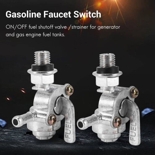 2X Bensinkran Bensinbrytare för Generator Gasmotortankar 1
