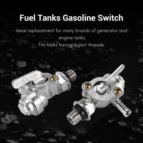 2X Bensinkran Bensinbrytare för Generator Gasmotortankar 2