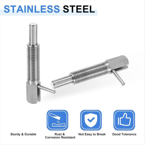 2Pcs Retractable Indexing Plunger Pin, Latch Telescopic Locking Pin 2