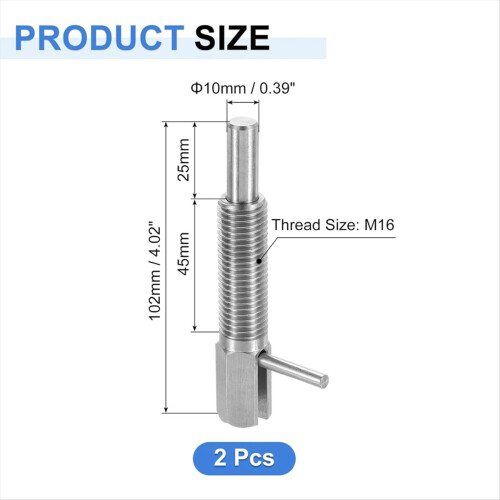 2Pcs Retractable Indexing Plunger Pin, Latch Telescopic Locking Pin 1