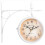 Iron Round Wall Hanging Double Sided Retro Station Clock Home Decor 3