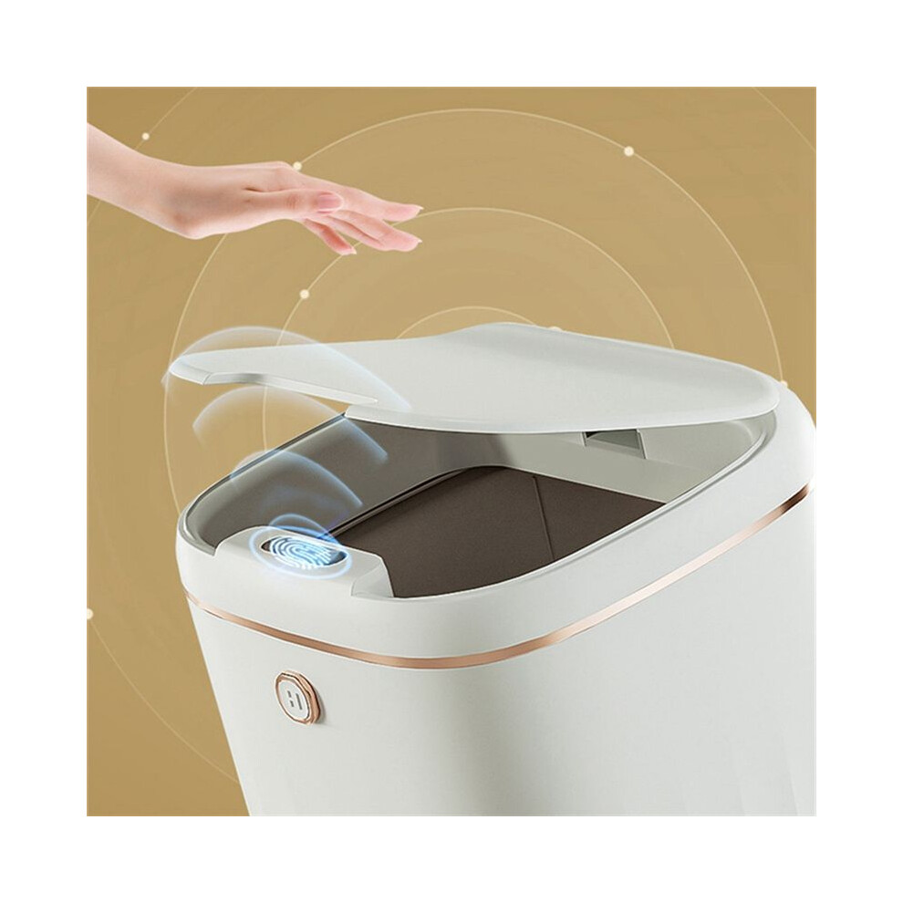 20L Smart Trash Can Waterproof Automatic Sensor Garbage Can- Black 4851114141082