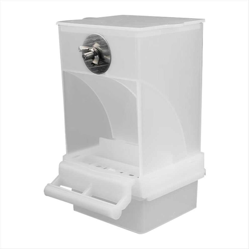Bird Feeders Automatic Parrot Feeder Drinker Seed Food White 4851114149279