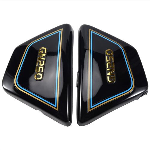 1 Pair Right & Left Frame Covers Panels For Motorcycle Black