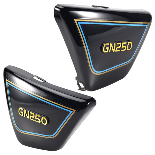 1 Pair Right & Left Frame Covers Panels For Motorcycle Black 2